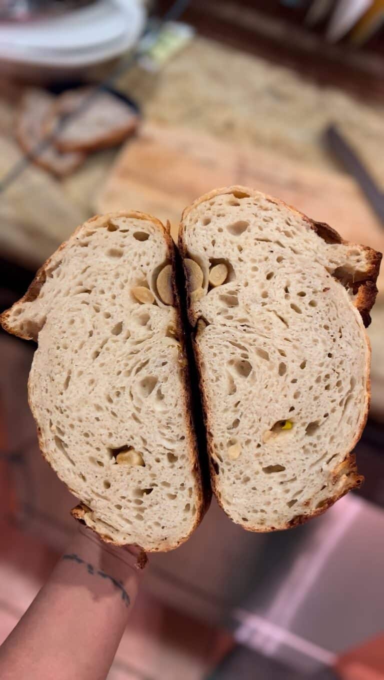 Baking sourdough bread with my bro for the second time